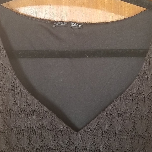Zara black lace mini dress fully lined, size S - Picture 2 of 8